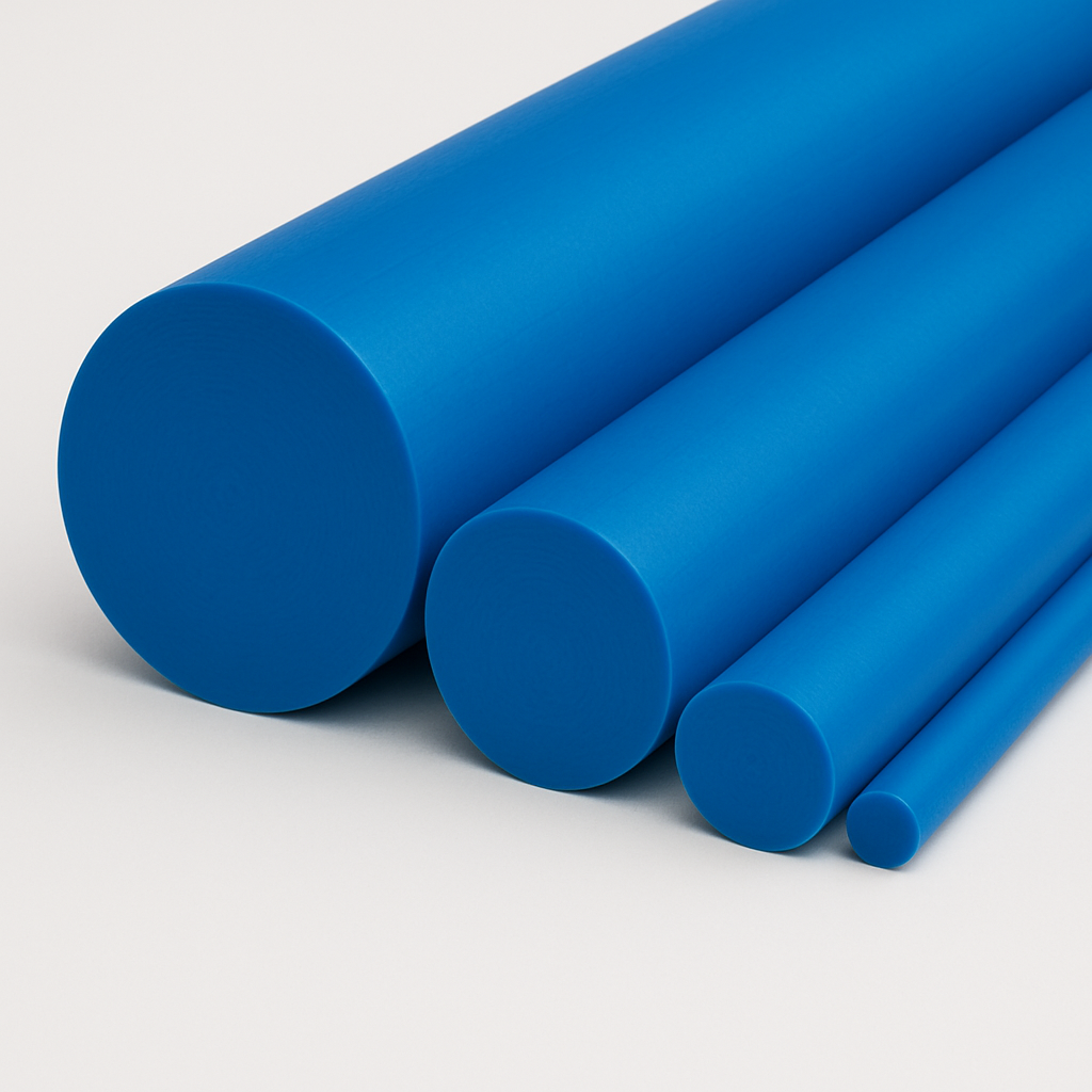 PE 1000 blau Runbdstäbe (Ø 20-250 mm)