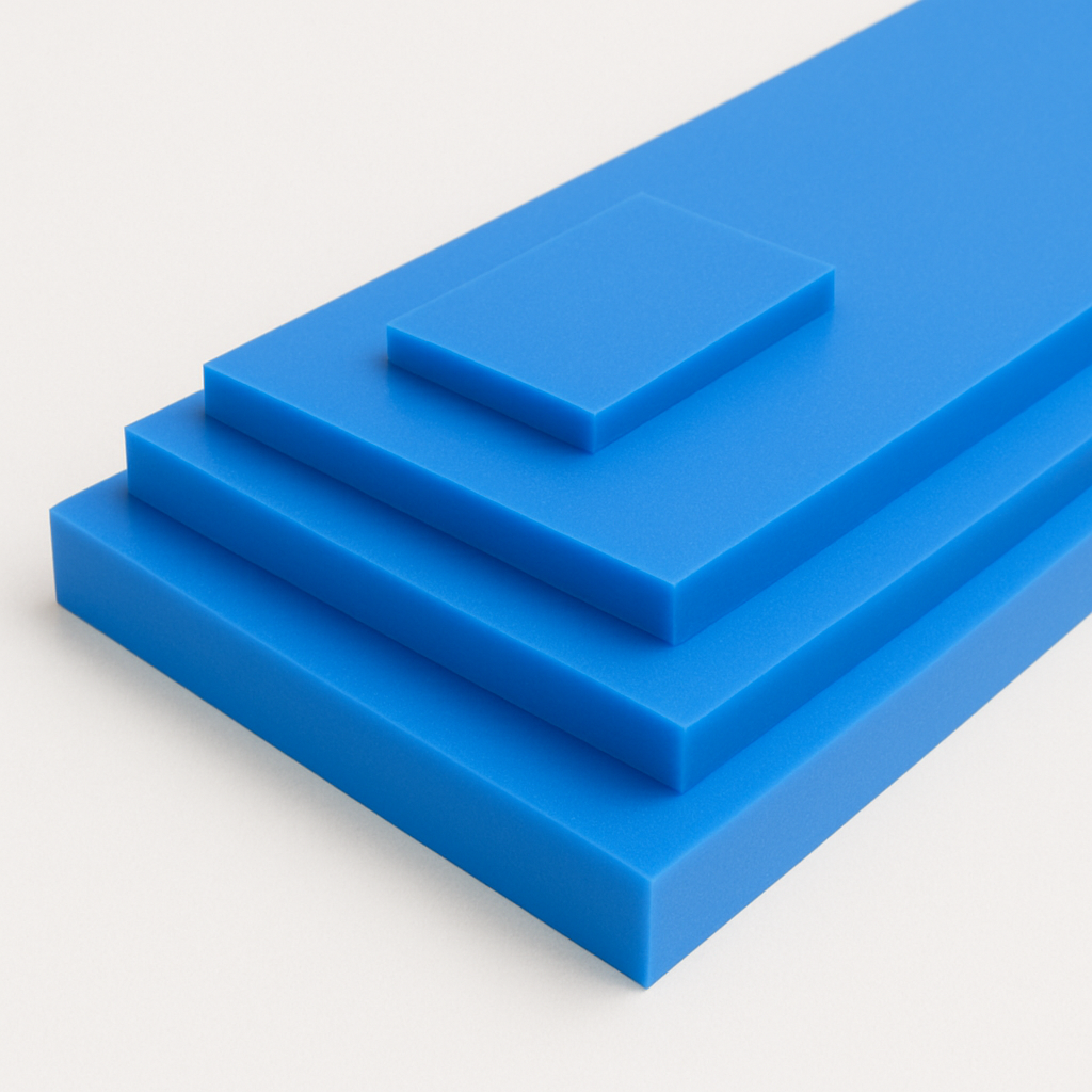 PE 500 blau Zuschnitte (10-60 mm Stärke)