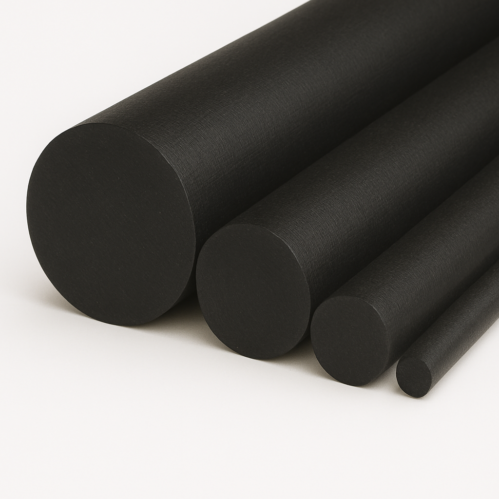PA 66 GF30 schwarz Rundstäbe (Ø 20-125 mm)