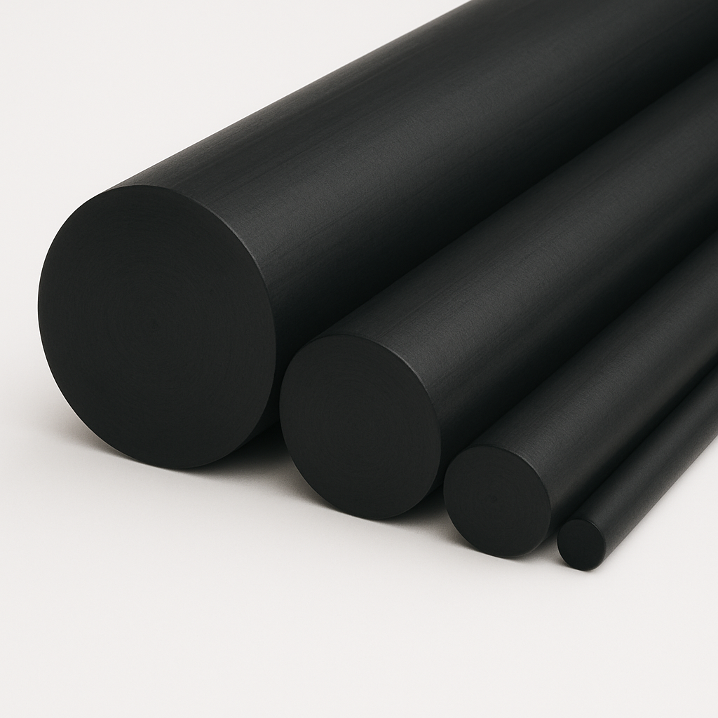 PA 66 schwarz Rundstäbe (Ø 20-100 mm)