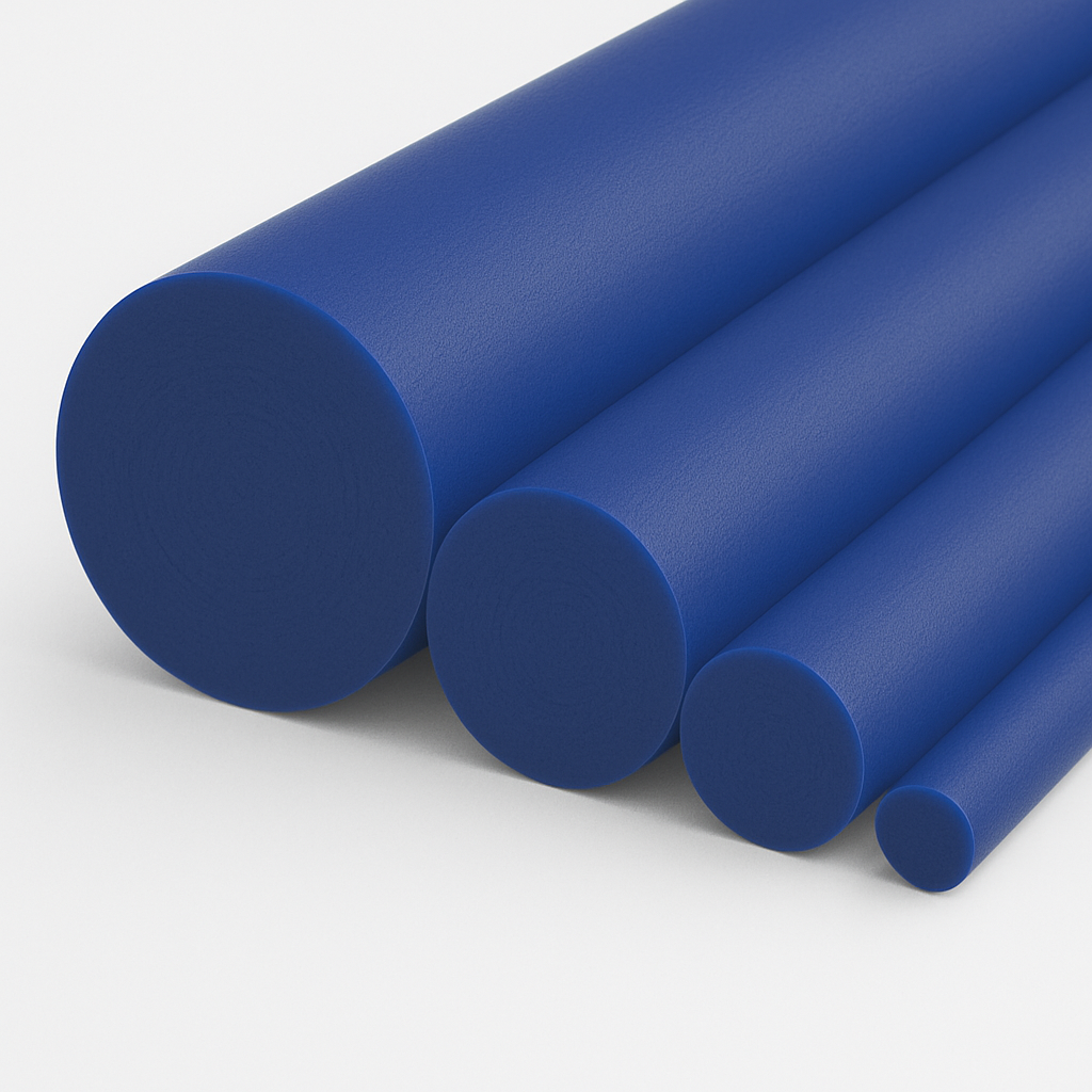 POM blau Rundstäbe (Ø 20-320 mm)
