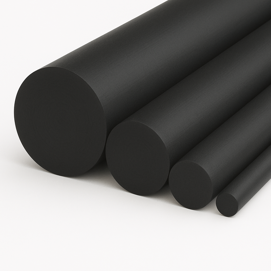 PA 6 G schwarz Rundstäbe (Ø 50-500 mm)