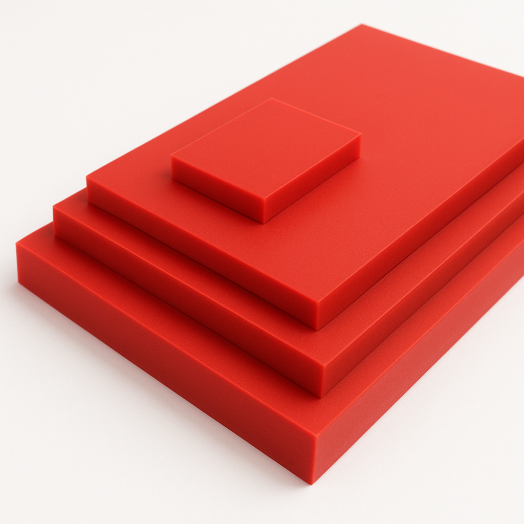 PE 500 rot Zuschnitte (10-100 mm Stärke)
