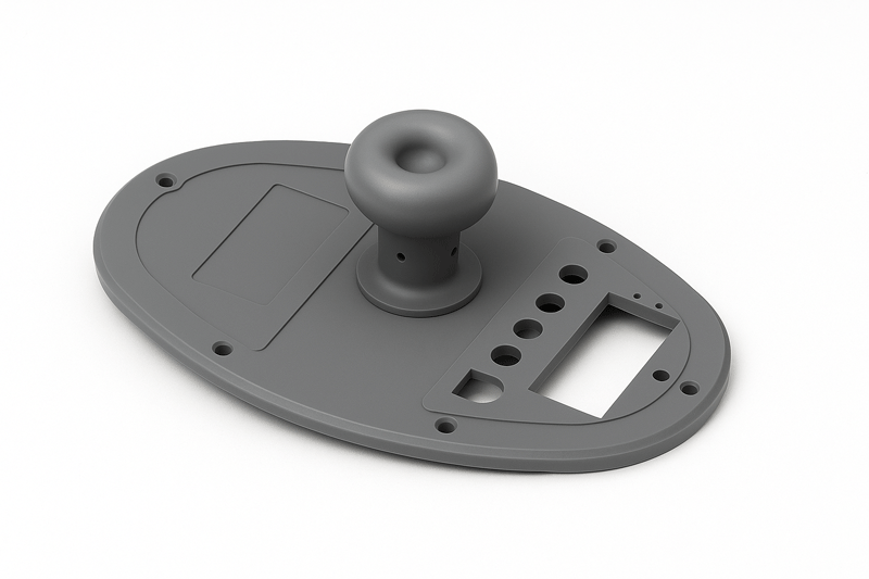 PE 500 staubgrau Frästeile