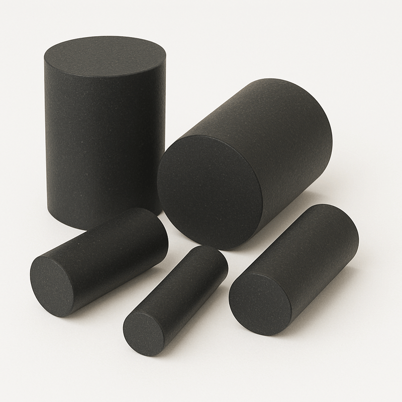 PA 66 GF 30 schwarz Rundstab-Abschnitte (Ø20-100 mm)