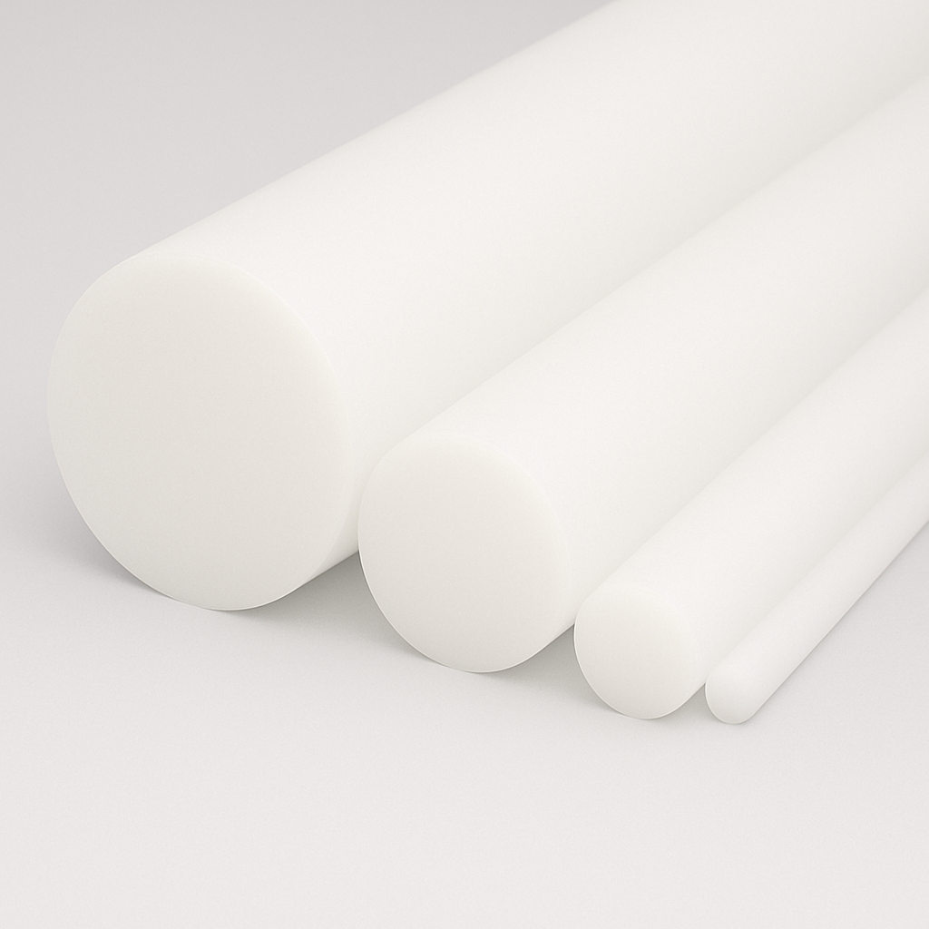 PVDF natur Rundstäbe (Ø 20-200 mm)