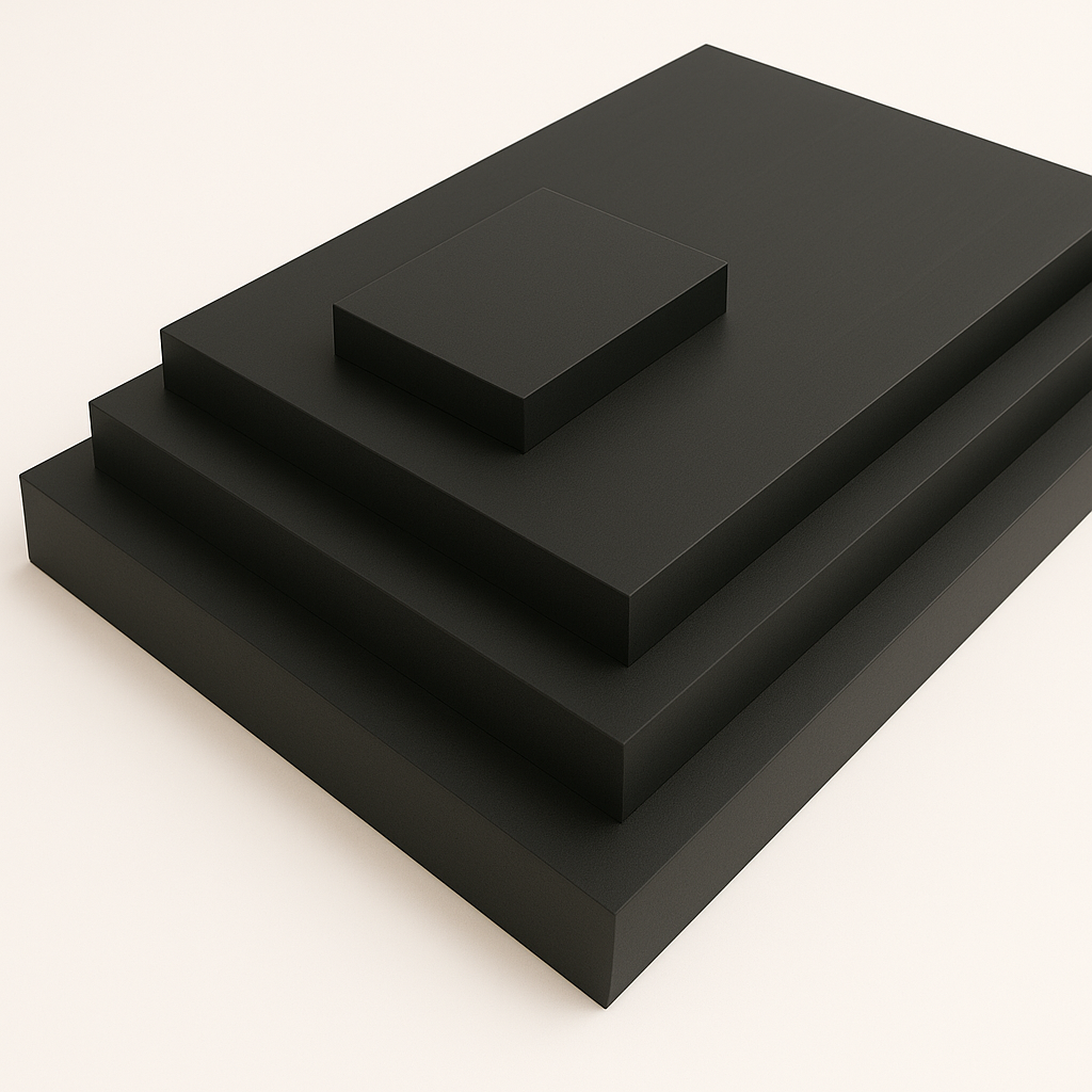 POM ELS schwarz Zuschnitte (12-80 mm Stärke)