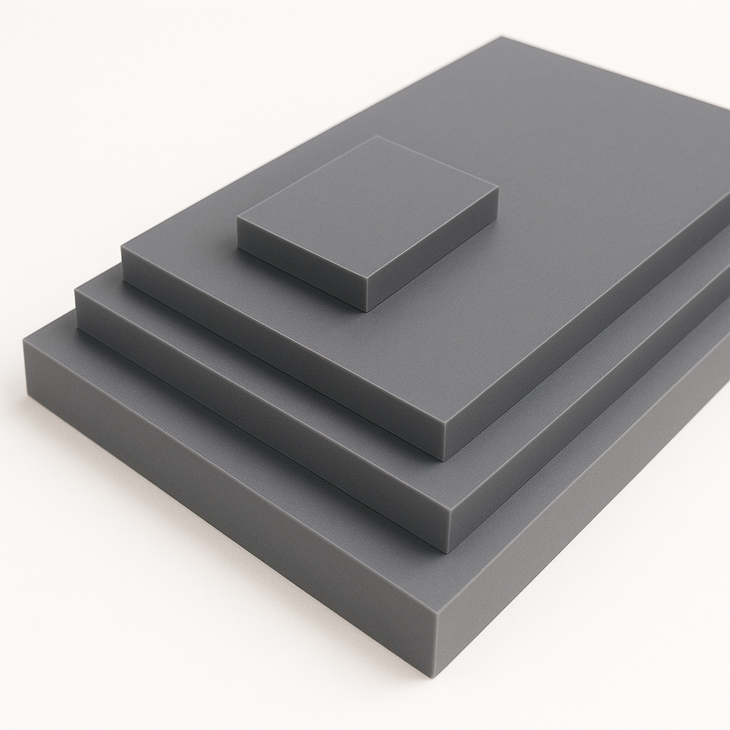 PET GL grau Zuschnitte (10-80 mm Stärke)