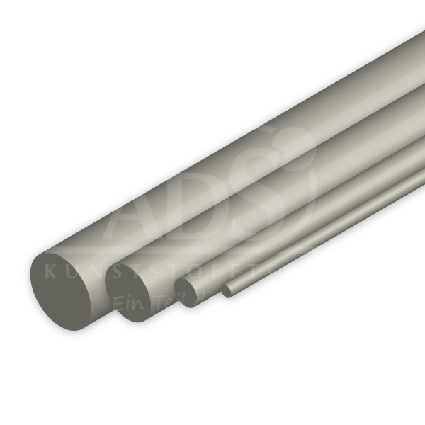 1 Meter Lang 1000 mm Rund Polypropylen Rundstab PP Ø 30 mm grau 