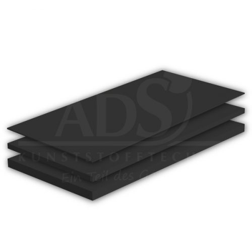 Kunststoffplatte ABS 3mm Schwarz 1000 x 100 mm (100 x 10 cm