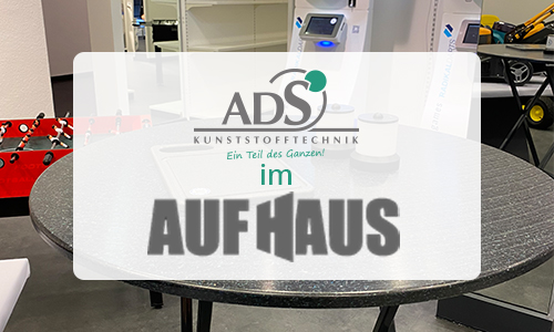 ADS Kunststofftechnik Logo und AUFHAUS-Logo stehen untereinander.