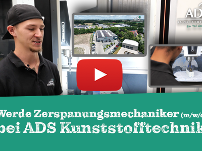 Ron erklärt, was einem als Auszubildender als Zerspanungstechniker bei ADS Kunststofftechnik alltäglich erwartet.